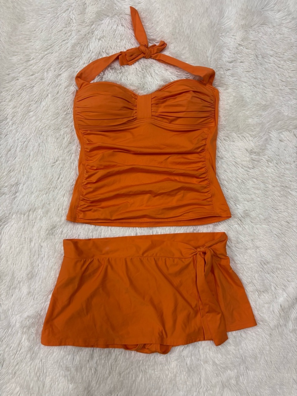 Tommy Bahama Bright Orange Halter Swim Set